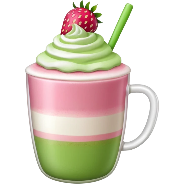 strawberry matcha latte emoji