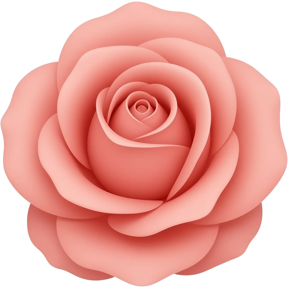 Muted Coral Rose emoji
