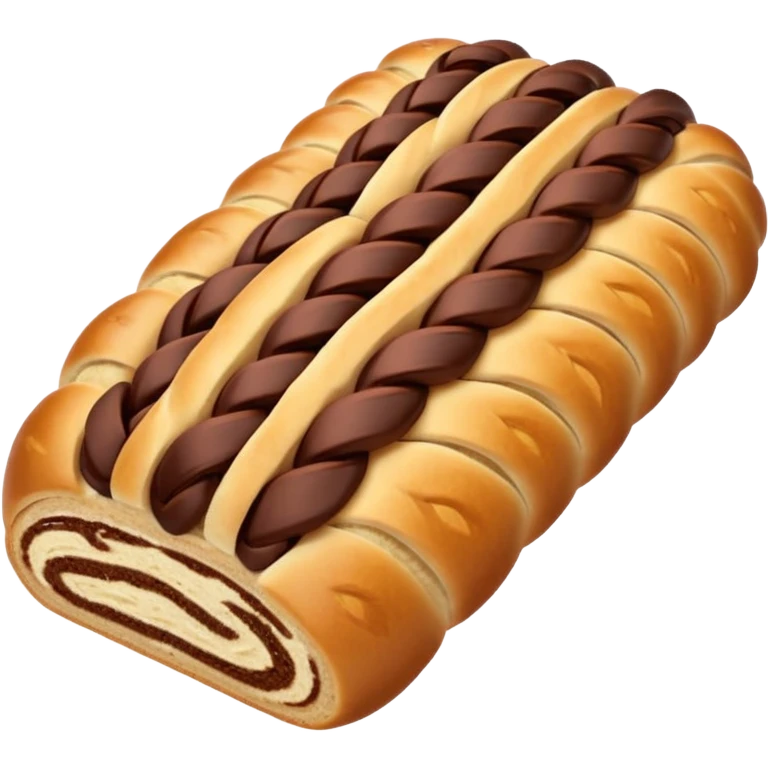 sweet romanian bread with cacao lines emoji