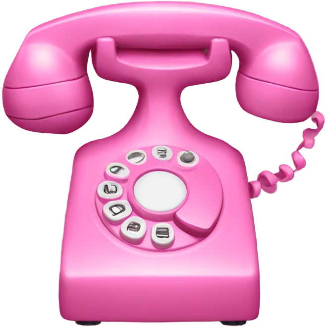 pink rotarie phone emoji