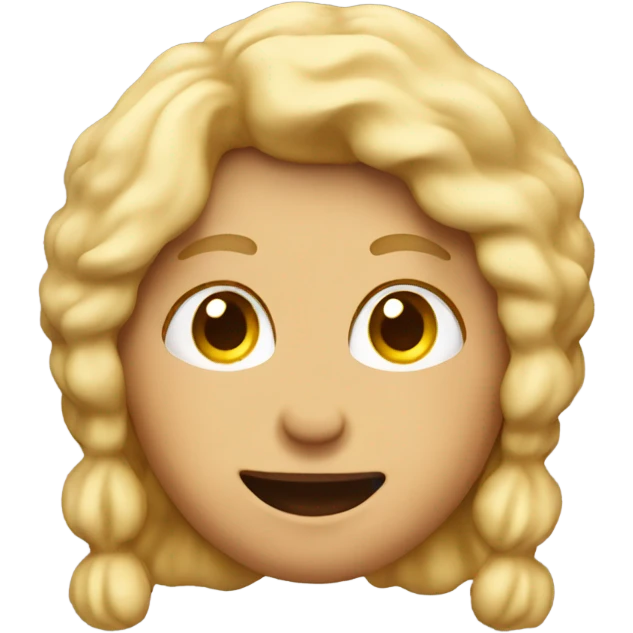 Cookie with blonde hair  emoji