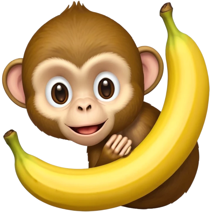 monkey eating a banana emoji