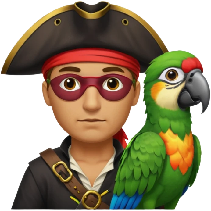 pirate and parrot emoji