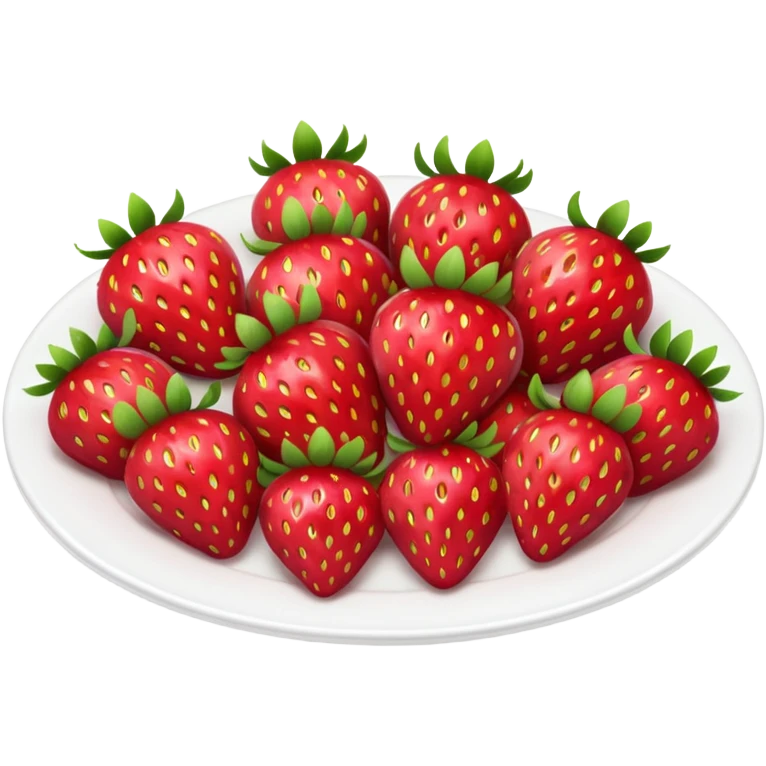 A plate of strawberries  emoji