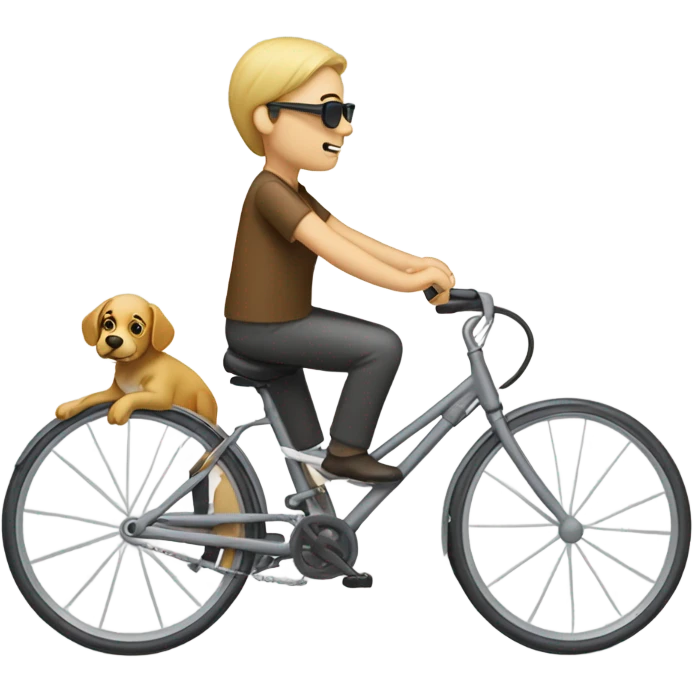 Blind person on a bike emoji