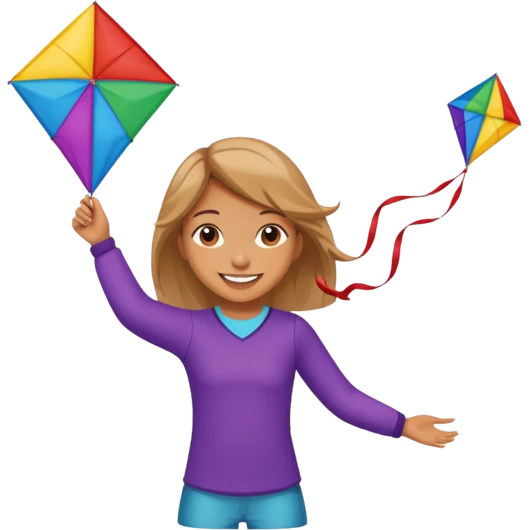 girl with kite,Kite Flyers, big kite. emoji