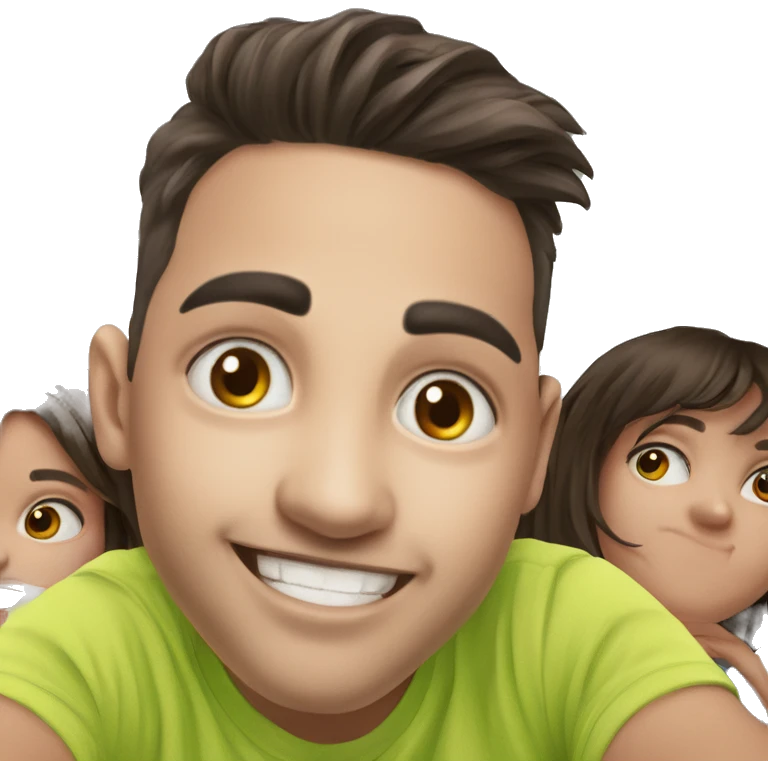 happy friends group portrait portrait emoji