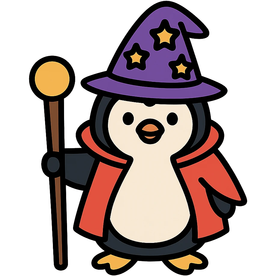 penguin wizard emoji