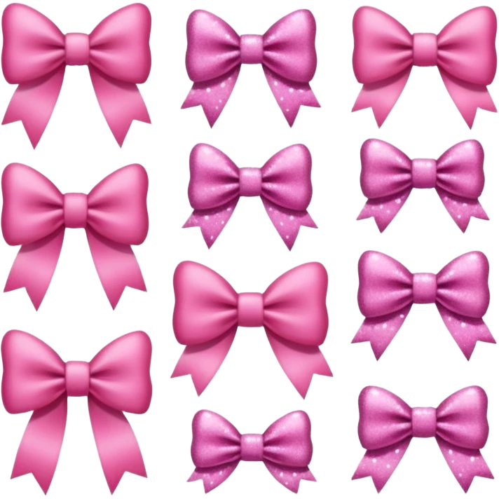 Cute coquette stickers bows, aesthetic girly stickers emoji