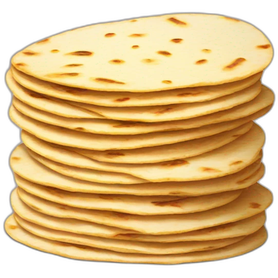 Small Stack of tortillas with some grill marks emoji