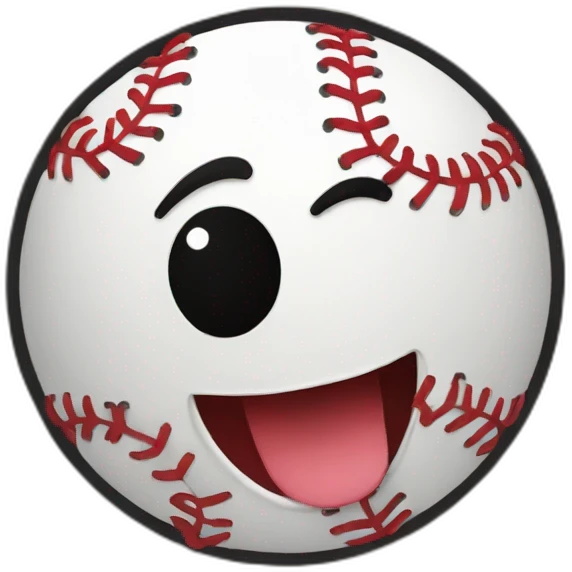 Baseball mascot costume for a concert ticket emoji