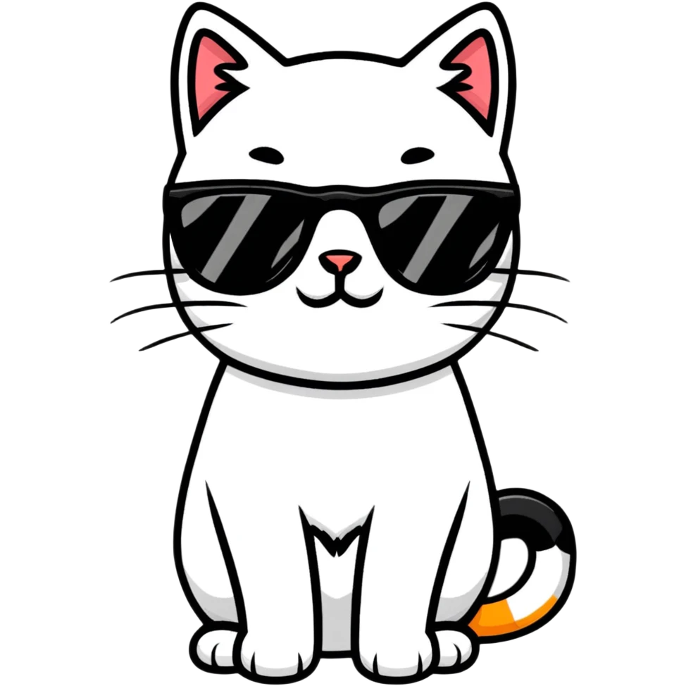 Cat with sunglasses emoji