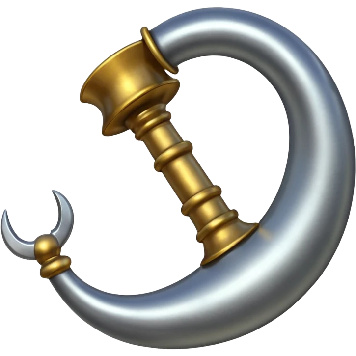 Pirate Hook, clean vector emoji, with rich details, no face on objects, white background emoji