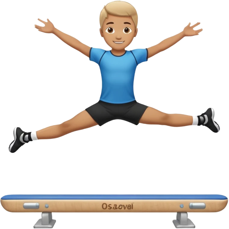 balance beam with a boy balancing on top flipping emoji emoji