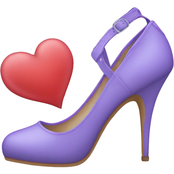 women's shoes with a heart emoji