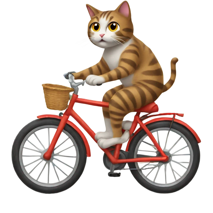 Cat riding bike emoji