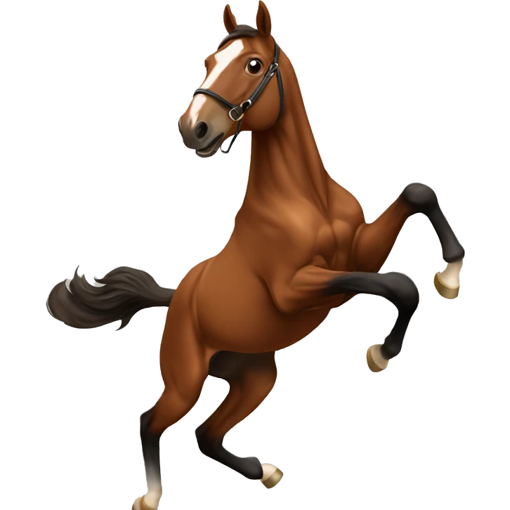 brown horse jumping emoji