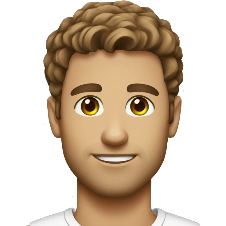 man green eyes and brown hair  emoji