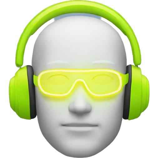 Neon headset emoji