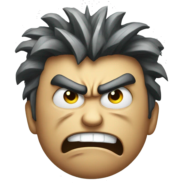 Angry electric face emoji
