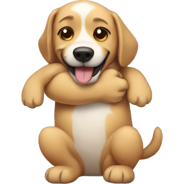 Hug dog emoji
