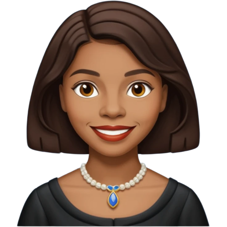 Marian Anderson with dark brown hair emoji