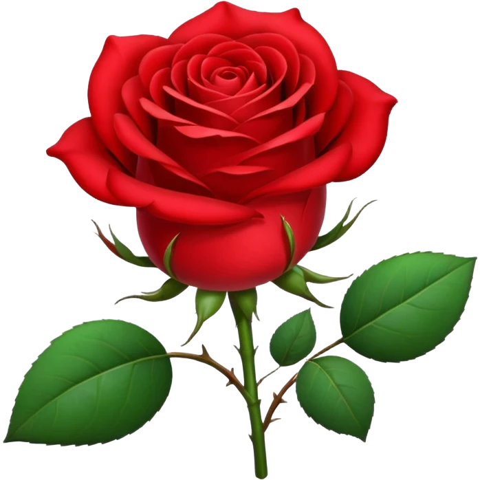 Make a red rose without the stem. emoji