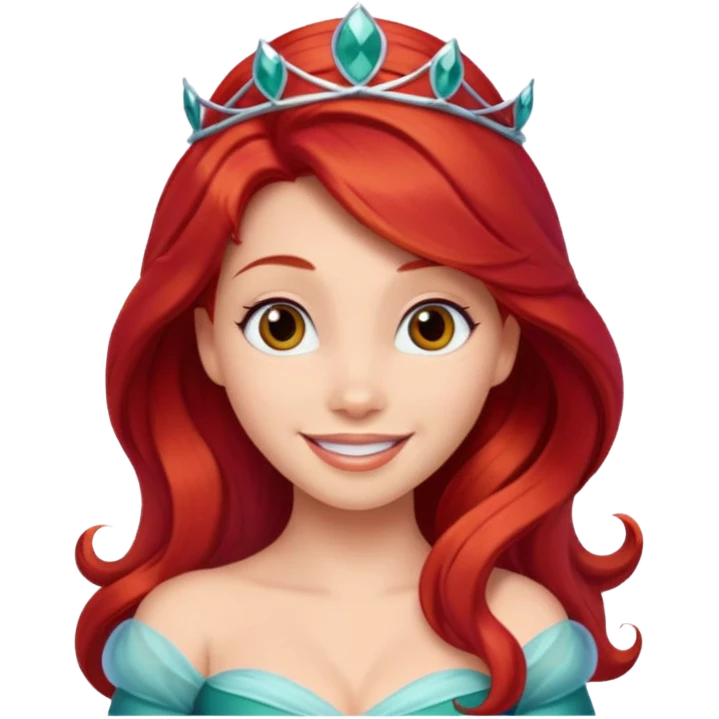 princess Ariel smiling emoji