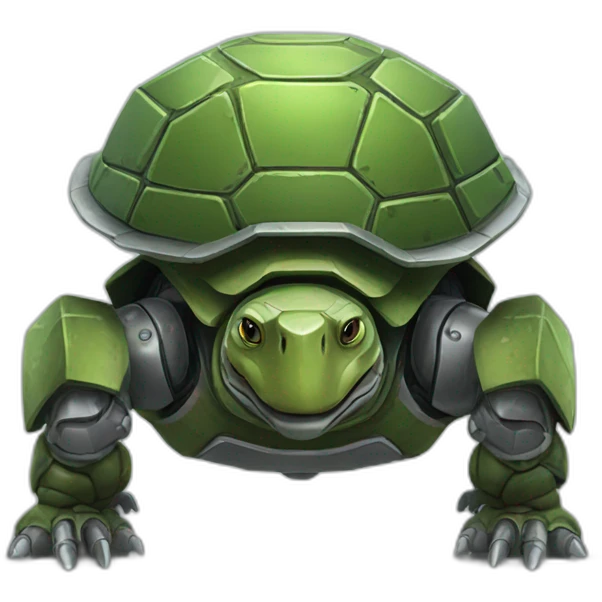 A robot armored turtle emoji