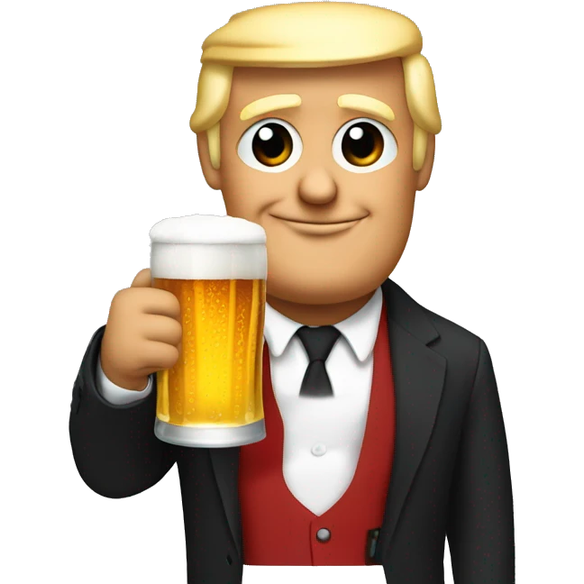 Trump holding a beer  emoji