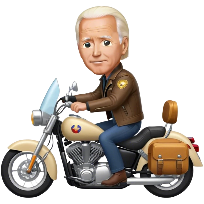 Joe Biden on motorcycle  emoji
