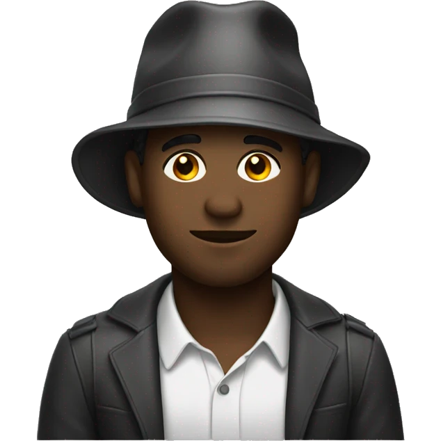 black guy with a painting hat  emoji