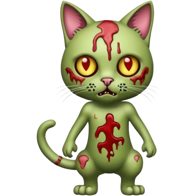 zombie cat full body, emoji