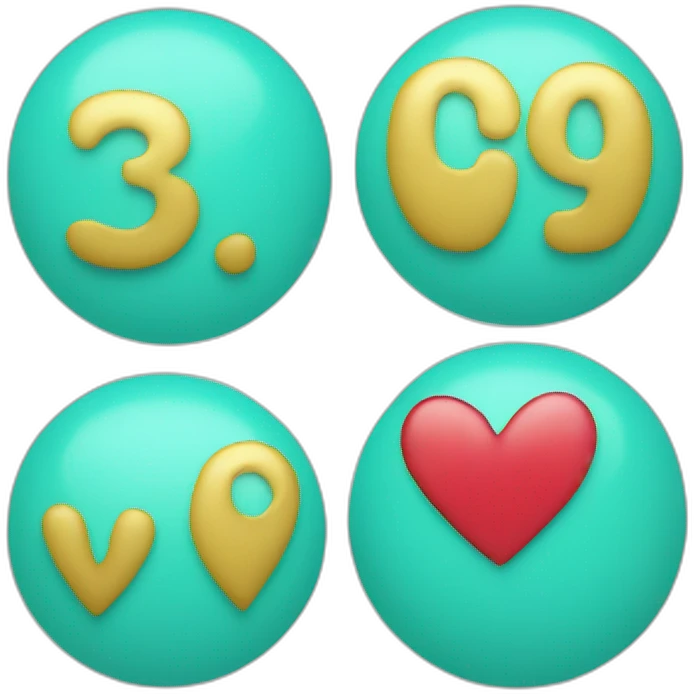 "I heart CC" in turquoise where the heart is an emoji emoji