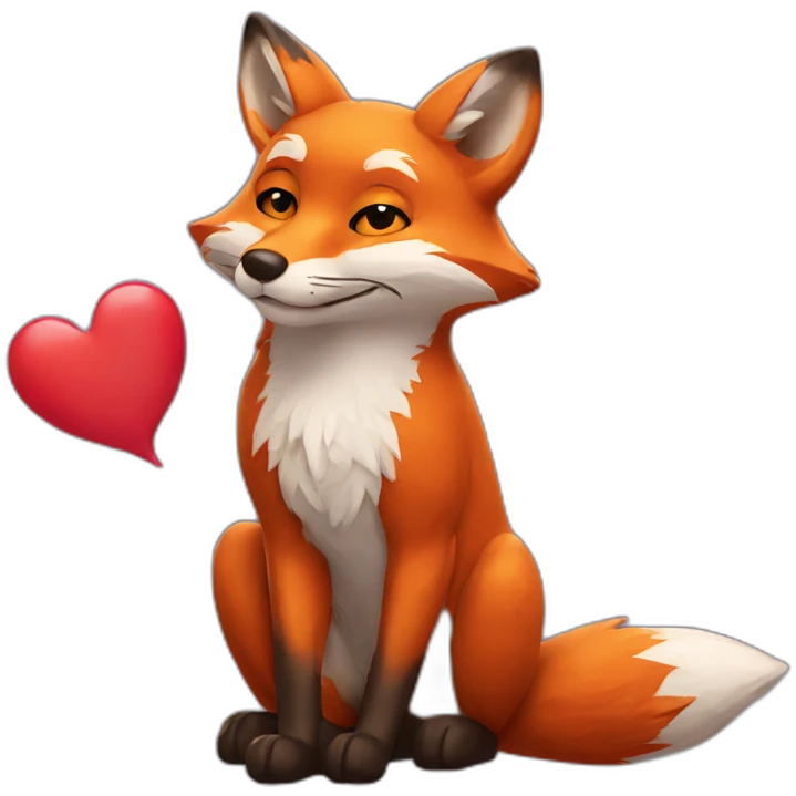 Fox blowing a heart-kiss emoji