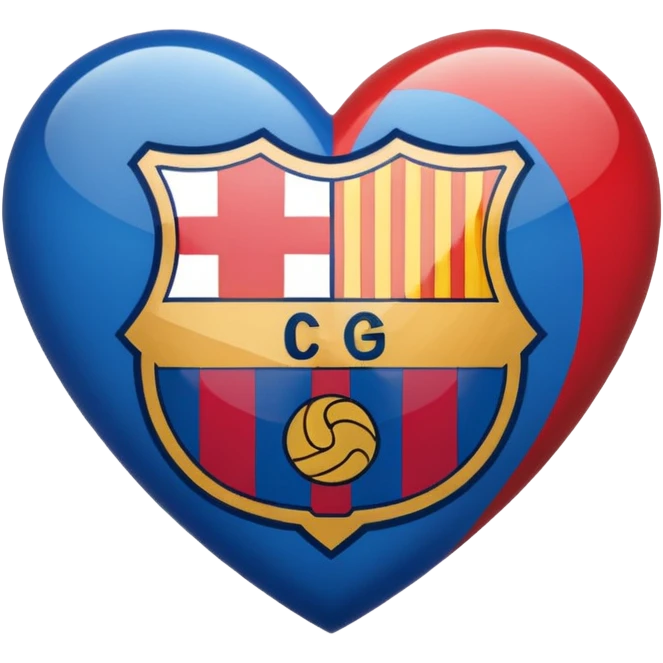 Barcelona Logo in heart emoji