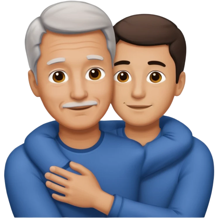 father-in-law and son-in-law hugging emoji