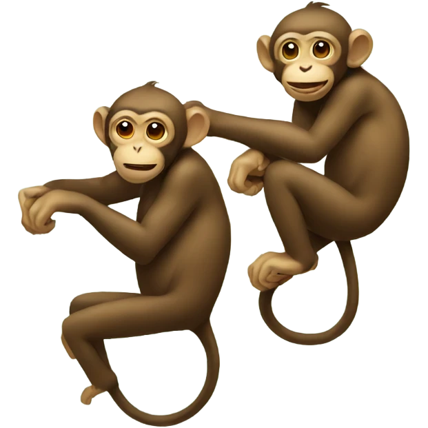 Two monkeys on a vine emoji