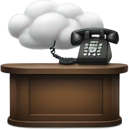 desk phone cloud emoji