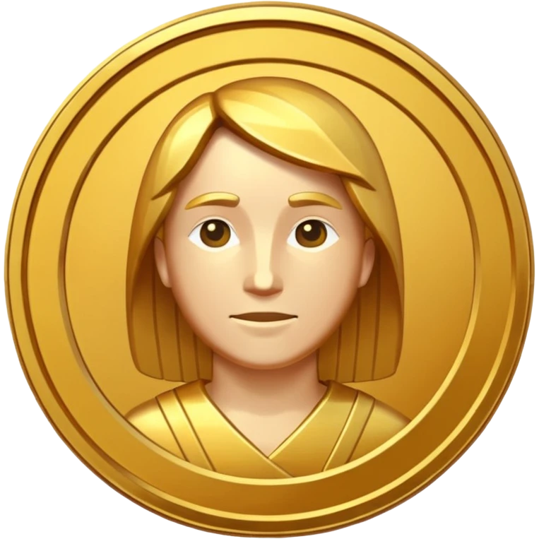 Golden Coin Magic Fantasy Low Poly emoji