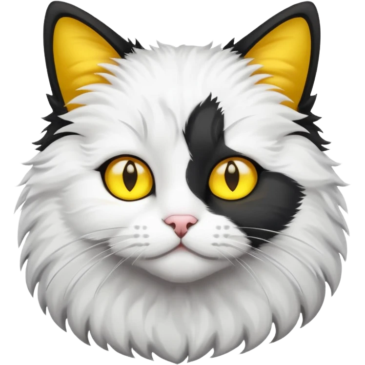 black and white cat emoji