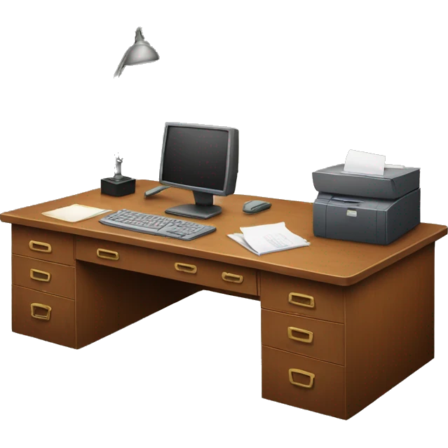 old office desk emoji