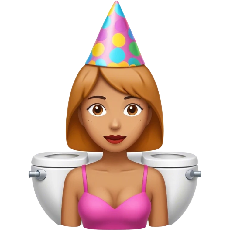 woMan in a Toilette Looking out of it  emoji