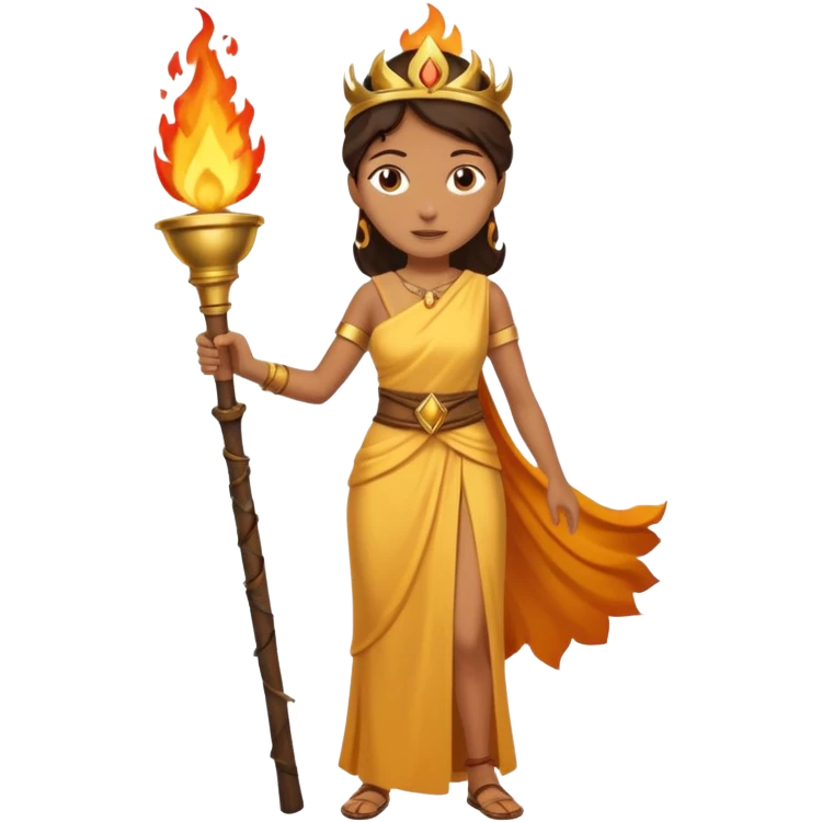 Ancient Torch Bearer woman emoji
