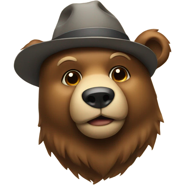 Bear with hat emoji