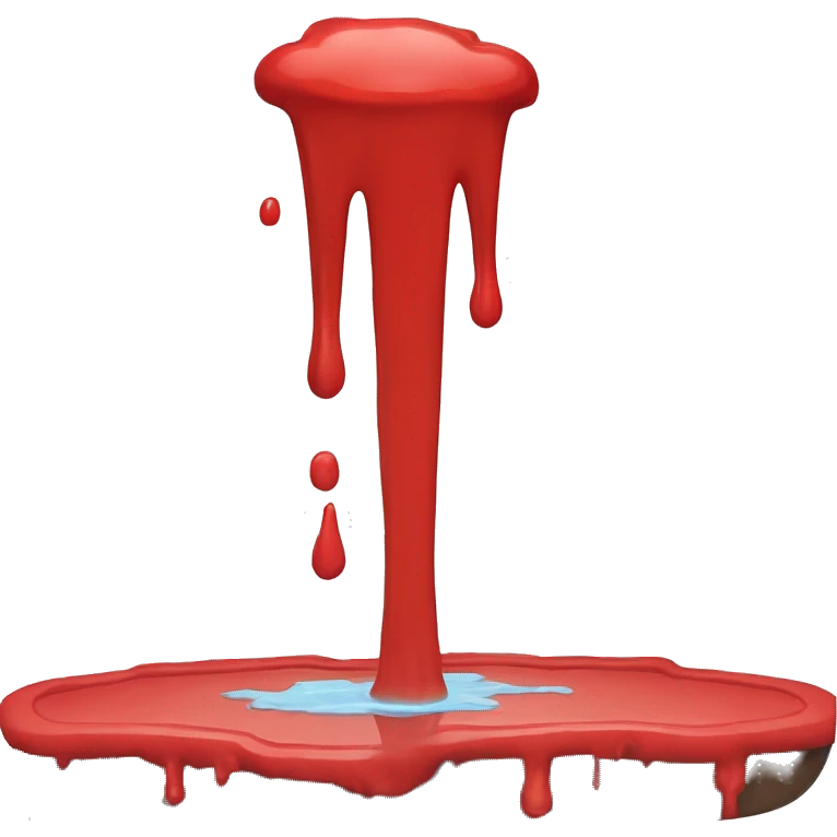 red pool leaking out emoji