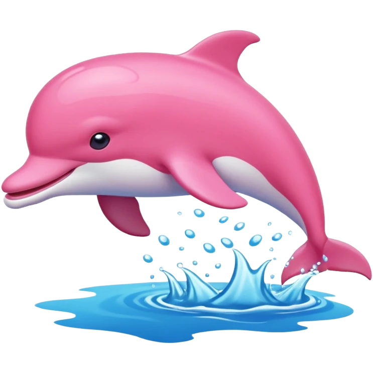 Ροζ δελφίνι γλυκουλι emoji