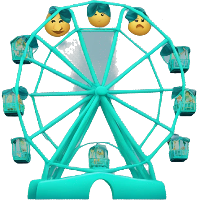 teal seal-themed Ferris wheel emoji