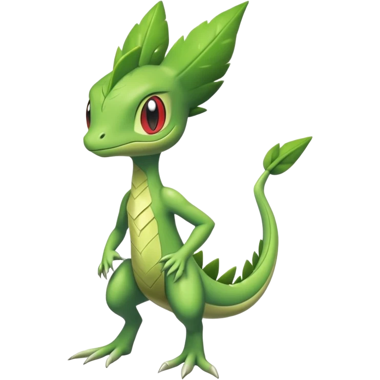  Treecko-Sceptile-Celebi-hybrid full body emoji
