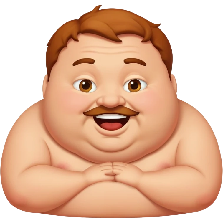 fat guy acting jolly  emoji